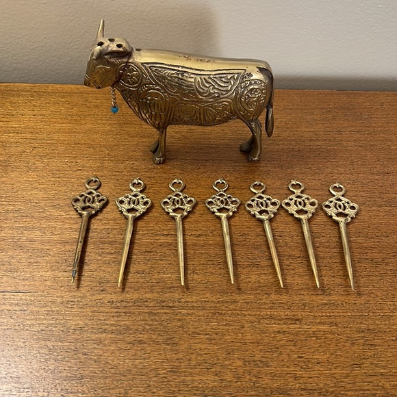 Vintage MCM Bull Hors d’oeuvres Set - Picture 3 of 3